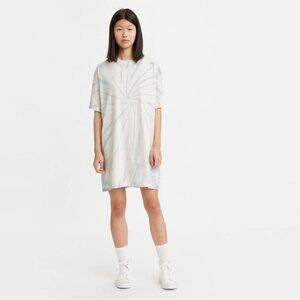NWT!! Levi’s Loki T-Shirt Tie Dye Lounge Dress, M, L, XL, White & Blue